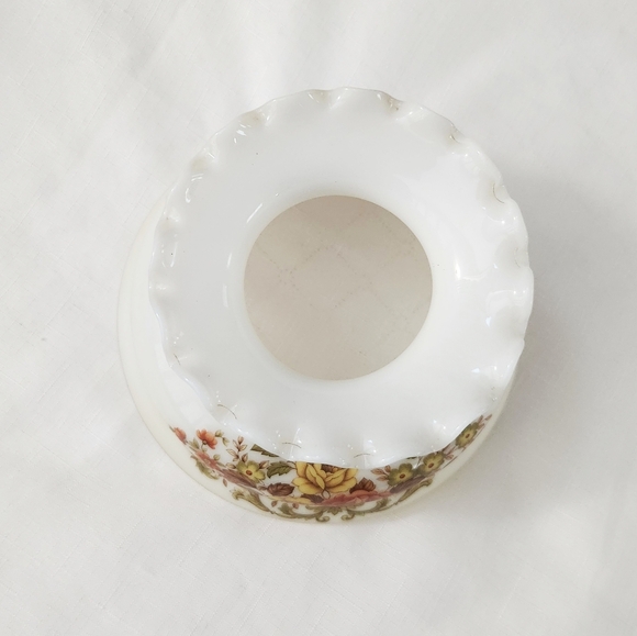 Floral Milk Glass Lamp Shade VTG Hurricane Gone with the Wind Parlor Replacement - Picture 6 of 16